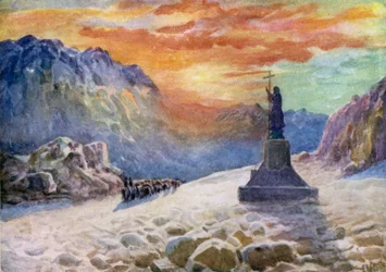 The Statue of Christ on the Argentine-Chilian Frontier, Sunrise